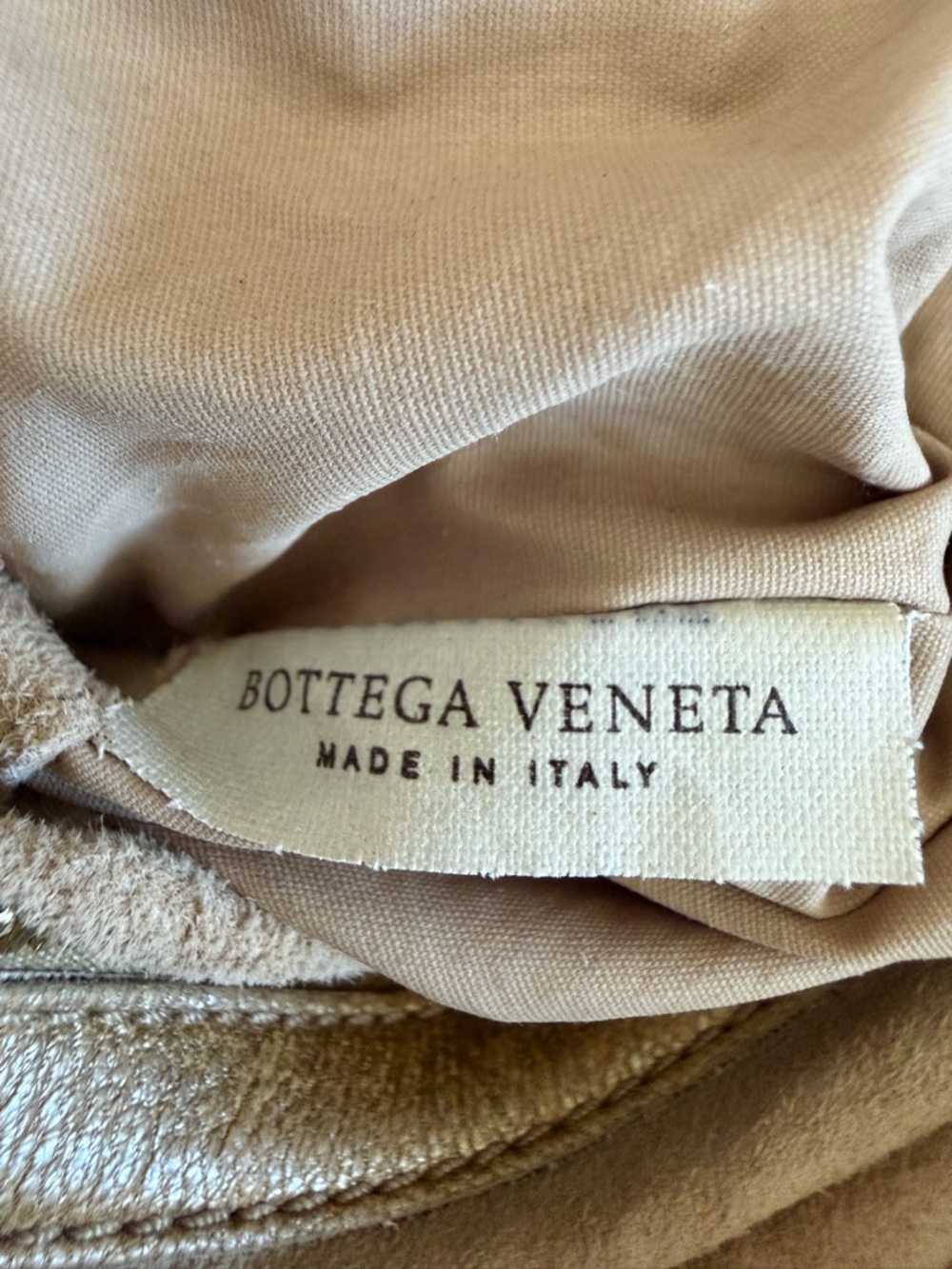 Bottega Veneta Metallic Gold Leather 
Intrecciato Hobo Woven Handbag Purse Bag - Picture 11 of 17